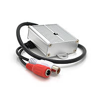 Мікрофон металевий GK-801A для камер відеоспостереження, DC 12V от DOM-Energy