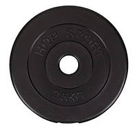 Блин для штанги или гантелей 2,5 кг битумный диск на штангу гриф А0009-1