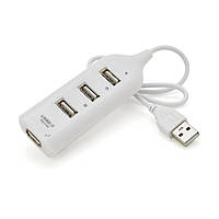 Хаб USB 2.0 4 порту, White, 480Mbts живлення від USB, Blister Q200 от DOM-Energy