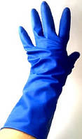 Перчатки латексные хозяйственные синие