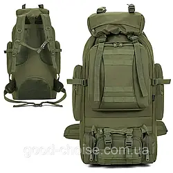 Тактичний рюкзак 4в1 водонепроникний, Олива / Військовий рюкзак з підсумком / Туристичний рюкзак