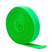 Стяжки на липучці ширина 25мм, рулон 45м, зелені, ціна за рулон от DOM-Energy