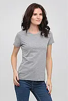 Женская футболка SNEDMAN без принтов и русунков СЕРАЯ с коротким рукавом на обхват груди 84см XS