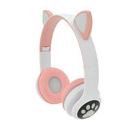 Бездротові навушники Bluetooth Cat Ear VZV-23M Led, Pink от DOM-Energy