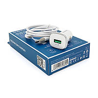 Набір BOROFONE BZ12A АЗУ 1xUSB+ кабель Type-C, QC 3.0A, 1м, White, Box от DOM-Energy