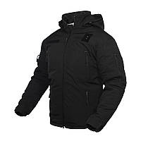 Зимняя тактическая куртка Полиция Vik-Tailor SoftShell, цвет Черный, размер 48: надежная защита от холода и