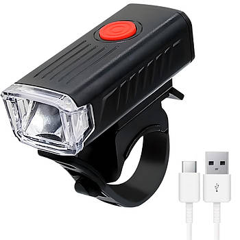 Велоліхтар на кермо LY-21-XPE, від USB / Акумуляторний ліхтарик на велосипед / Водостійка фара на велосипед