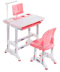 Парта стілець набір з підсвіткою SPOKO LT03 рожевий