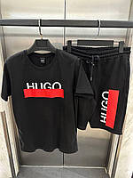 Летний костюм hugo boss мужской, Мужская футболка HUGO BOSS + Хлопковые шорты hugo boss мужские