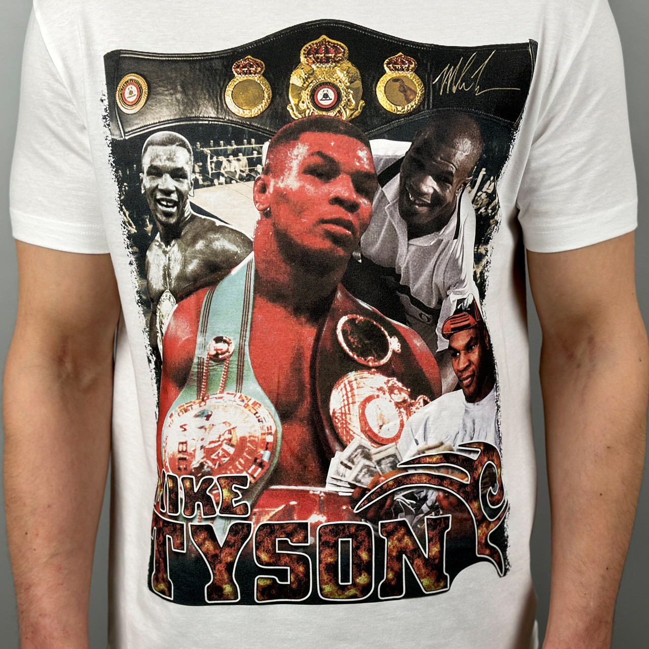 Футболка з принтом боксер Mike Tyson S Білий
