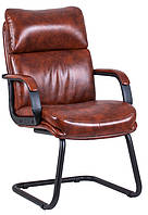 Кресло офисное Дакота CF каркас черный подлокотники рич кожзаменитель Титан Виски (Richman ТМ)