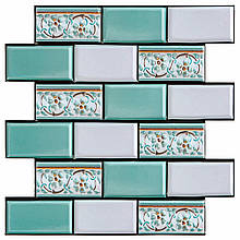 Декоративна ПВХ плитка на самоклейці 300х300х5мм М'ятна, ціна за 1 шт. (СПП-505) SW-00001139