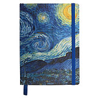 Дневник-мотиватор недатированный Ван Гог "Звездная ночь" Kiri sketch 21202-KR в книжном переплете, Land of