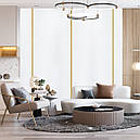 Самоклеючі шпалери білі із золотою смужкою 2800х500х2мм SW-00001144, фото 6