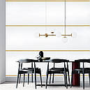 Самоклеючі шпалери білі із золотою смужкою 2800х500х2мм SW-00001144, фото 7