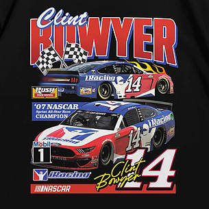 Футболка з принтом Nascar Clint Bowyer S Чорний, фото 3