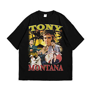 Футболка з принтом Scarface Обличчя зі шрамом - Tony Montana S Чорний, фото 1