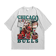 Футболка з принтом Chicago Bulls S Білий, фото 4