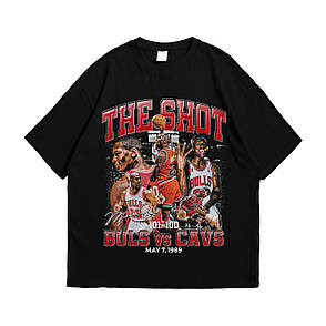Футболка з принтом баскетбольна Bulls VS Cavs - Jordan S Чорний, фото 1