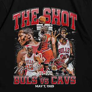 Футболка з принтом баскетбольна Bulls VS Cavs - Jordan S Чорний, фото 3