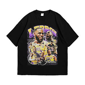 Футболка з принтом баскетбольна Lebron James S Чорний, фото 1