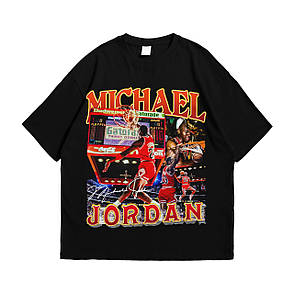 Футболка з принтом Michael Jordan NBA L Чорний, фото 1