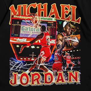 Футболка з принтом Michael Jordan NBA L Чорний, фото 3