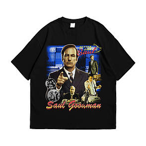 Футболка з принтом Краще Дзвоніть Солу - Better Call Saul M Чорний, фото 1