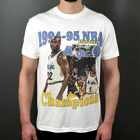 Футболка з принтом баскетбольна Shaquille O'Neal Orlando Magic XXXL Білий, фото 1