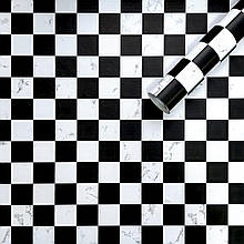 Самоклеюча плівка 0,45х10м х 0,07мм Шахи мармур SW-00001446