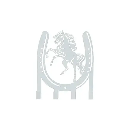 Ключниця настінна металічна 13х14см. Колір "білий" підкова 4 гачки, фото 2