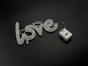 Гірлянда "LOVE" на батареї. 105х60мм, фото 2