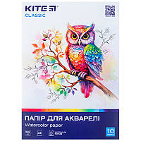 Бумага для акварели 10 листов A3 200 г/м2 Classic Kite K-268