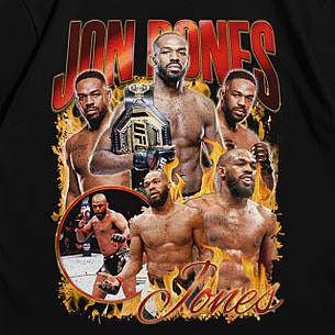 Футболка з принтом MMA UFC Jon Jones XL Чорний, фото 3