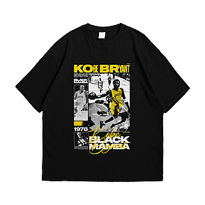 Футболка з принтом баскетбольна Kobe Bryant Black Mamba M Чорний, фото 1