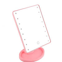 Зеркало для макияжа Large 22 LED Mirror с подсветкой (Pink)