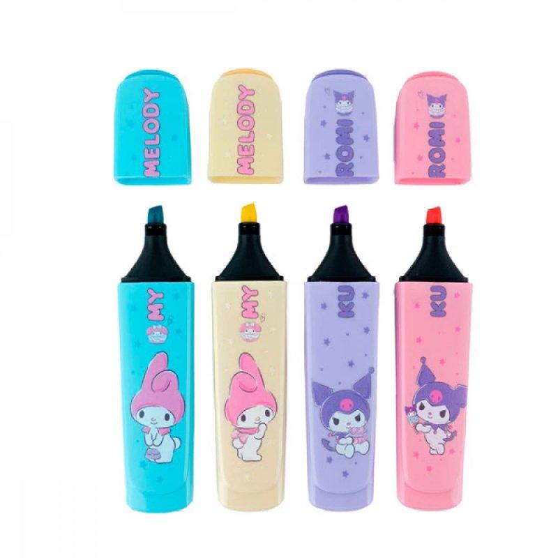 Набір текстових маркерів із 4-х кольорів Kite Highlighter HK24-444 Hello Kitty 639040 G-Rich, фото 1