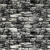 3д панели для стен, самоклейка, 3д панель под черный камень Екатеринославский 700x770x5мм (040) SW-00000483