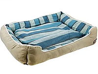 Мягкая лежанка для собак и кошек Animals 55х50 см Прямоугольная кроватка для животных с подушкой