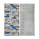 Самоклеючі шпалери 2800х500х1,5мм Синьо-жовта катиринославська цегла (D) SW-00001785, фото 3