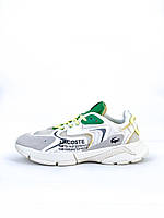 Мужские демисезонные кроссовки Lacoste Elite Active (белые) спортивные стильные кроссы 7656 Лакост тренд