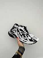 Женские демисезонные сникерсы Balenciaga Trainer Black/White Runner Sneakers (черно-белые) 9560 Баленсиага