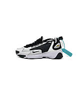 Женские демисезонные кроссовки Nike Zoom Nike Zoom 2K Black/White (черные с белым) стильные кроссы D498 Найк