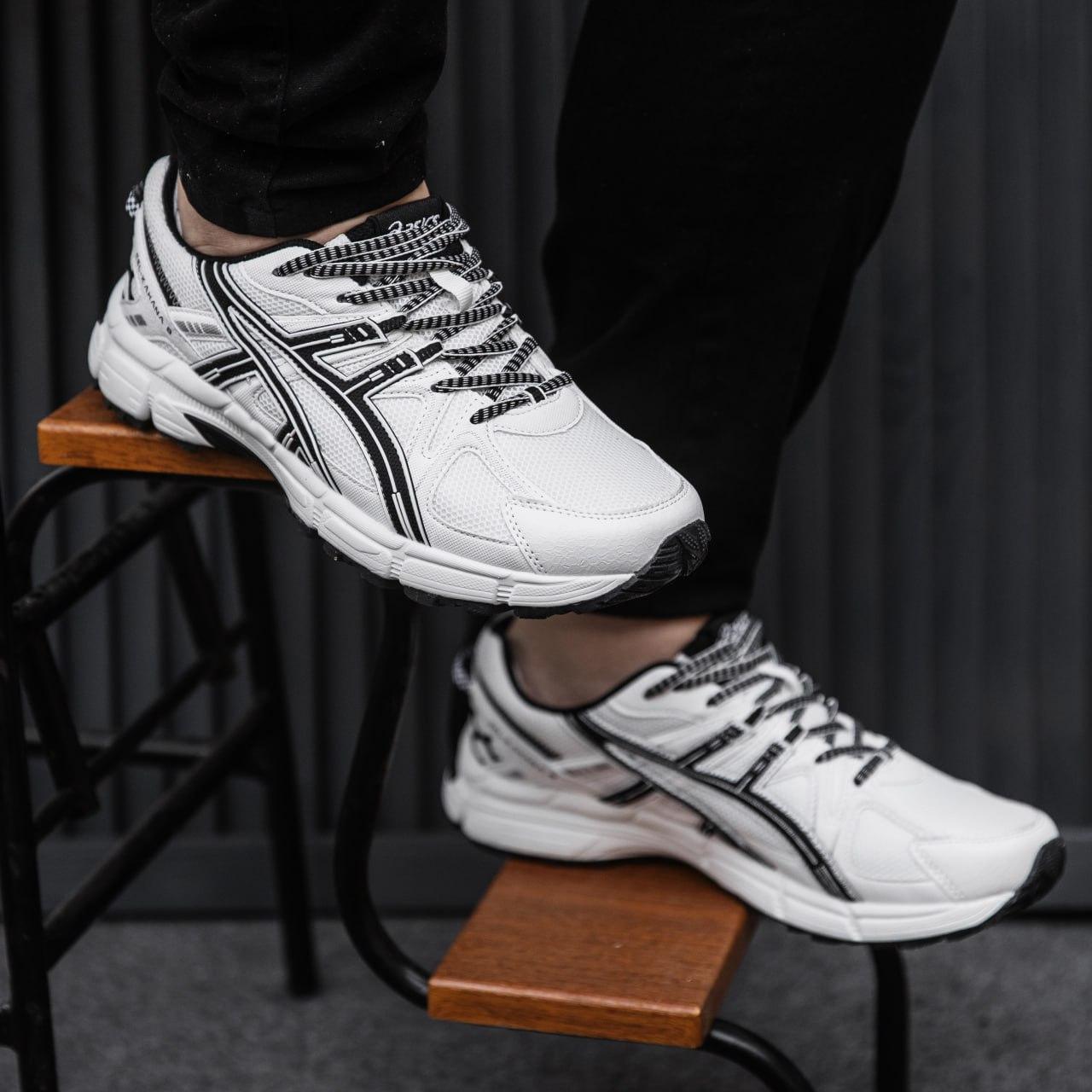 Чоловічі кросівки Asics Gel Kahana-8 Waterproof White Black Termo (білі) зима термо антиковзні ar2774 vkross