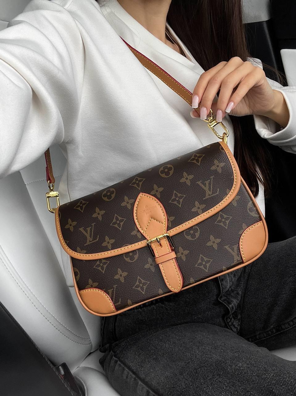 Жіноча сумка Louis Vuitton (коричнева) стильна модна містка сумка art0359 vkross