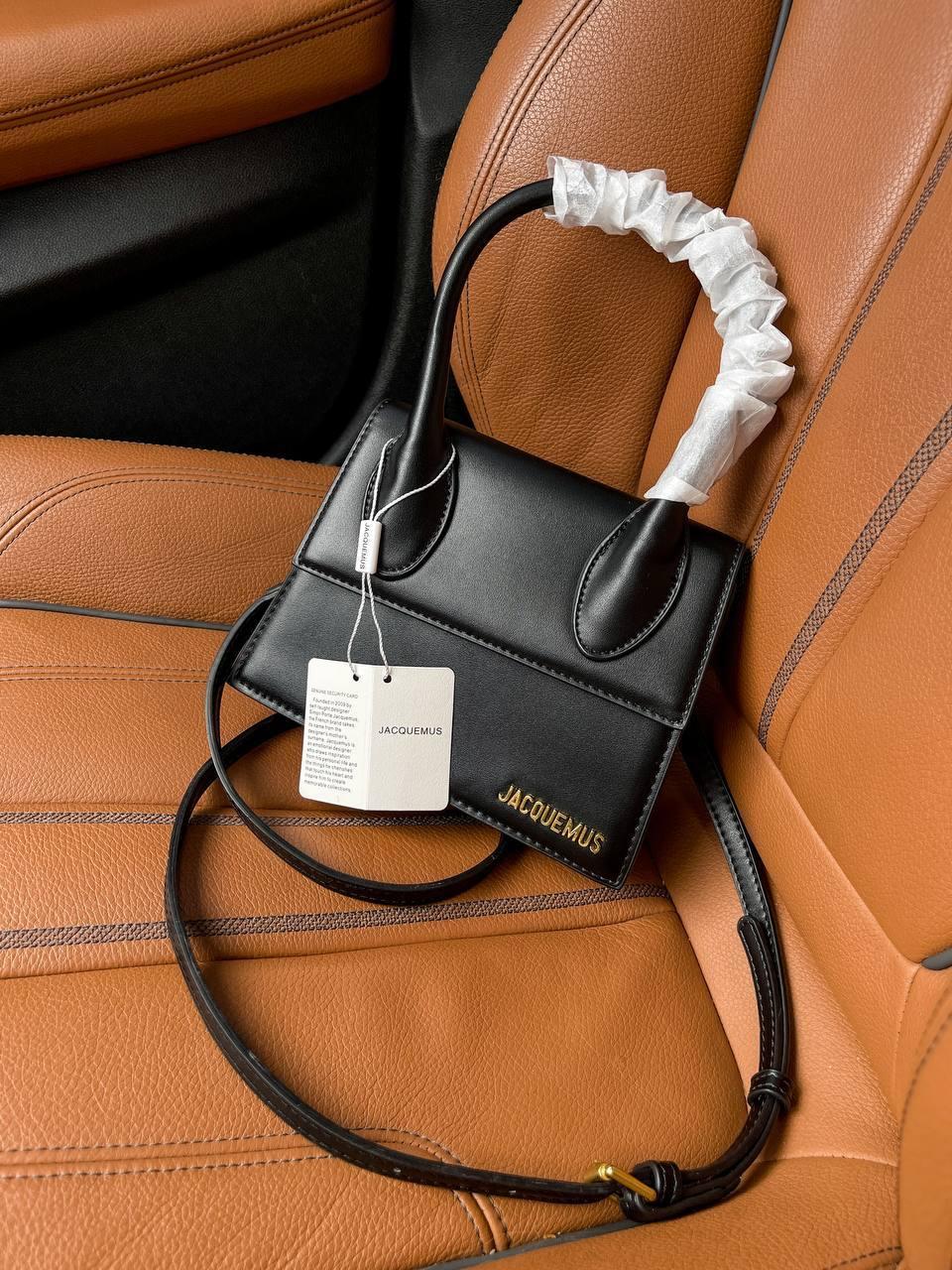 Жіноча сумка Jacquemus Premium (чорна) ділова зручна повсякденна сумочка Gi91081 vkross, фото 1