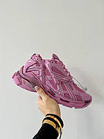 Женские демисезонные сникерсы Balenciaga Mesh Tonal Runner Trainer (розовые) стильные кроссы 9557 Баленсиага