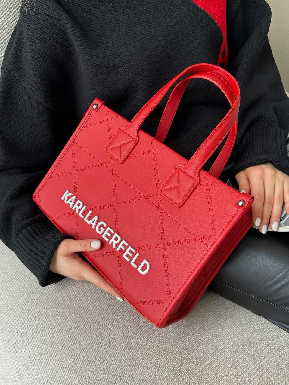 Жіноча сумка Karl Lagerfeld (червона) модна повсякденна сумочка AS493 vkross