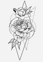 Тимчасове татуювання "Розы в геометрии" А5