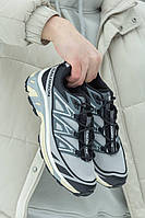 Мужские демисезонные кроссовки Salomon XT-6 Expanse Tech Grey (серые) низкие повседневные кроссы 1643 Саломон